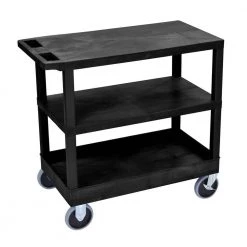 EC 32 in. Utility Cart with 5 in. Casters in Black by Luxor