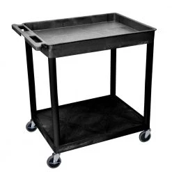 TC 32 in. 2-Shelf Utility Cart in Black by Luxor