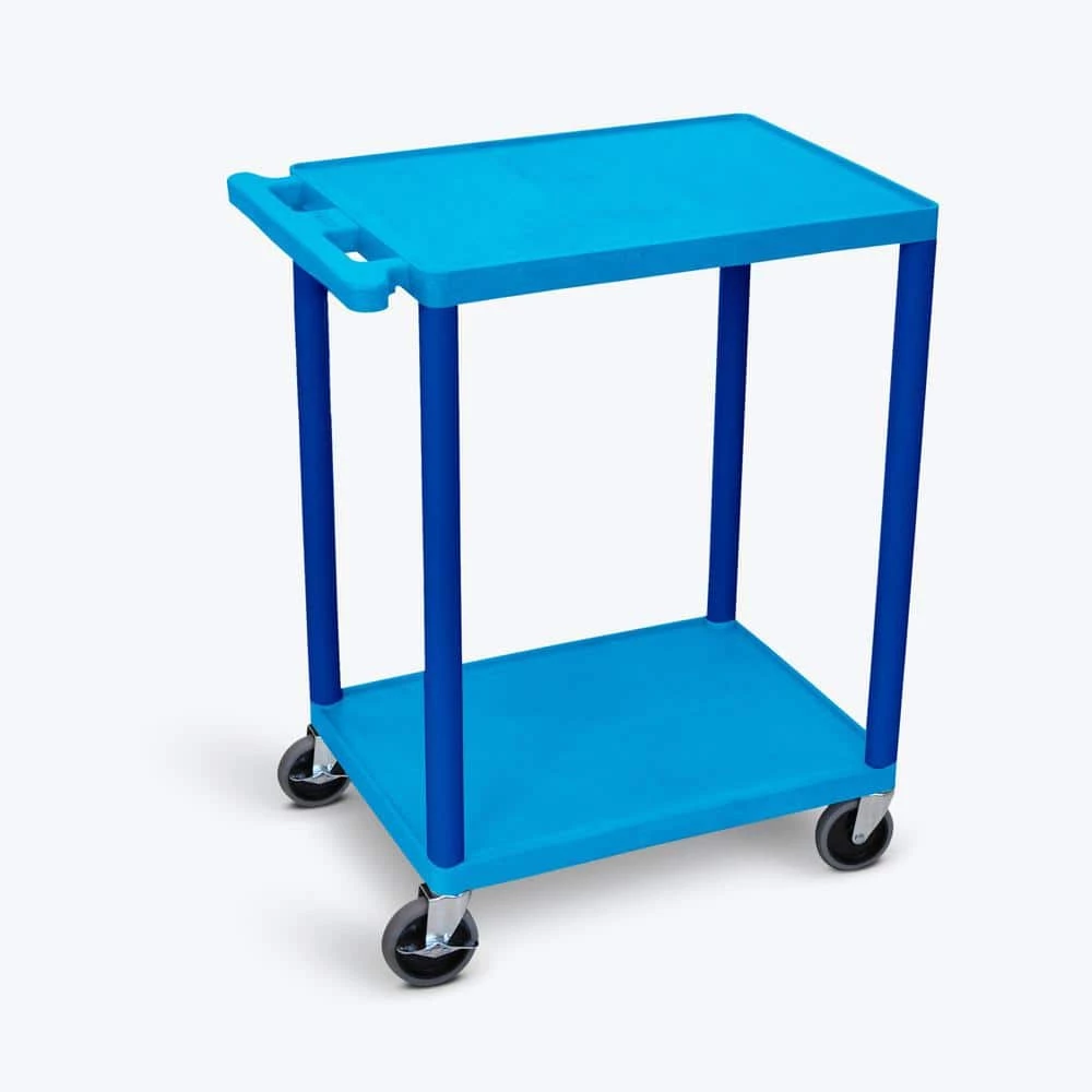 HE 24 in. W x 18 in. D x 33.5 in. H Utility Cart in Blue by Luxor