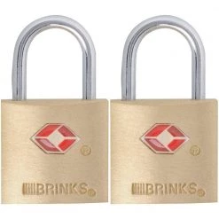 7/8 in. (22 mm) Brass Keyed Lock (2-Pack) by Brinks