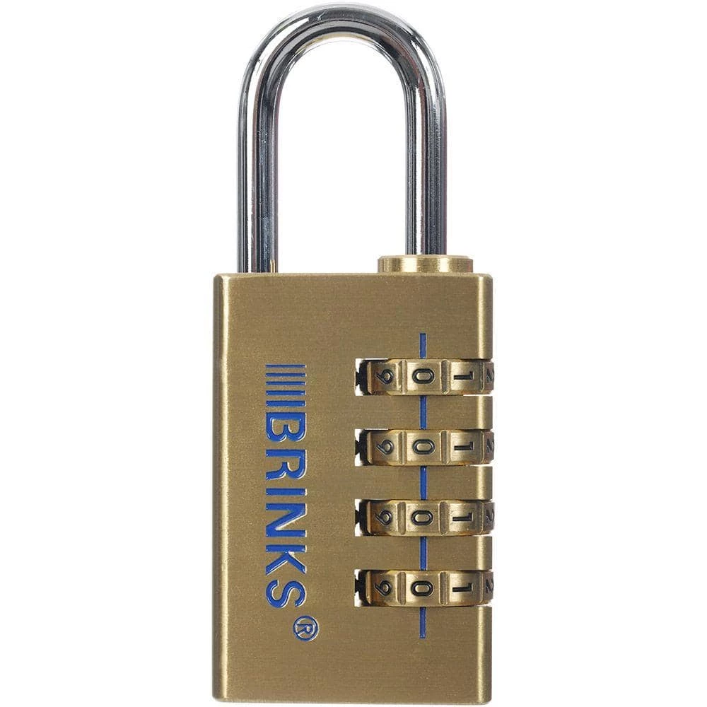 1-3/16 in. (30 mm) Resettable Combination Solid Brass Padlock by Brinks