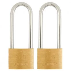 1-9/16 in. (40 mm) Keyed Lock with 2-1/2 in. Shackle (2-Pack) by Brinks