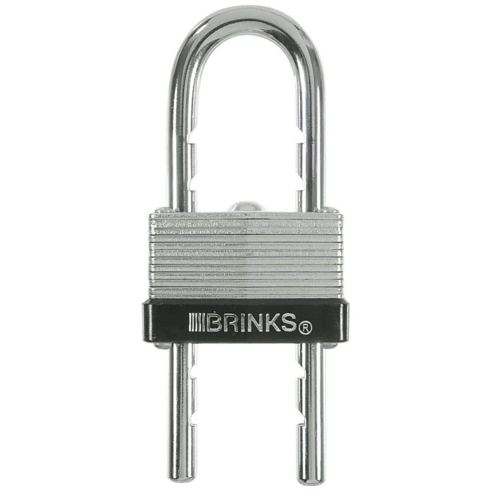 1-9/16 in. (40 mm) Laminated Steel Warded Lock with Adjustable Shackle by Brinks