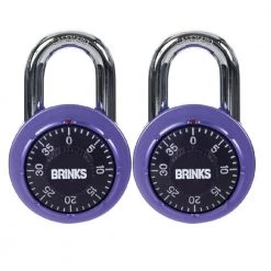 Dial Anodized Combination Lock (2-Pack) by Brinks