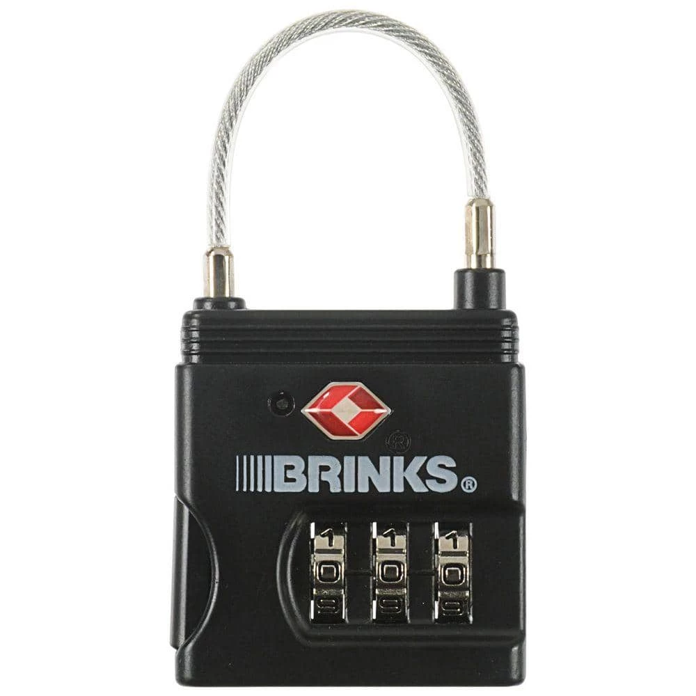 25 mm Combination TSA Lock with Cable by Brinks