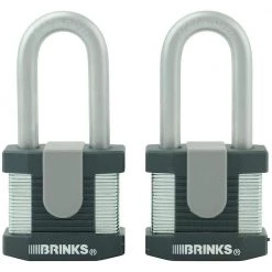 50 mm Laminated Steel Commercial Padlock (2-Pack) by Brinks