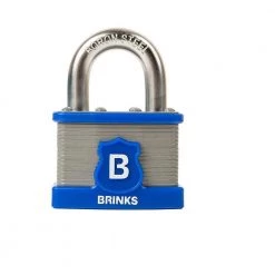 Commercial 50 mm Laminated Steel Padlock with Boron Steel Shackle by Brinks