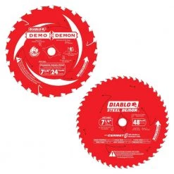 7-1/4 in. 24-Tooth Framing/Demolition and 7-1/4 in. x 48-Tooth Cermet II Metals and Stainless Steel SawBlades (2-Blades) by Diablo