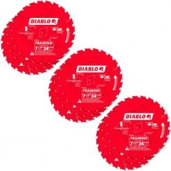 7-1/4 in. x 24T Pro Saw Blade (9-Pack) by Diablo