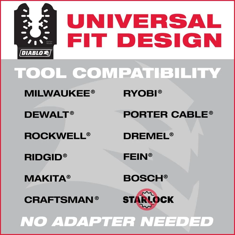 1‑1/4 in. Universal Fit Bi‑Metal Oscillating Blade for Nail‑Embedded Wood by Diablo - Image 2