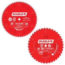 10 in. x 40-Tooth General Purpose and 10 in. x 60-Tooth Fine Circular Saw Blades (2-Blades) by Diablo