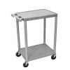 STC 24 in. 2-Shelf Utility Cart in Gray by Luxor