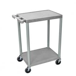 STC 24 in. 2-Shelf Utility Cart in Gray by Luxor