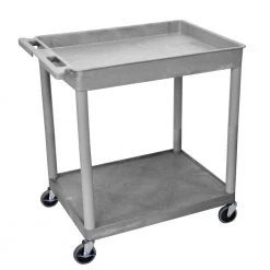 TC 32 in. 2-Shelf Utility Cart in Gray by Luxor
