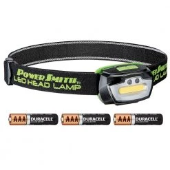 230 Lumens LED Motion-Sensor WeatherProof Headlamp with Adjustable Strap, High/Low/Strobe Modes and Batteries by PowerSmith