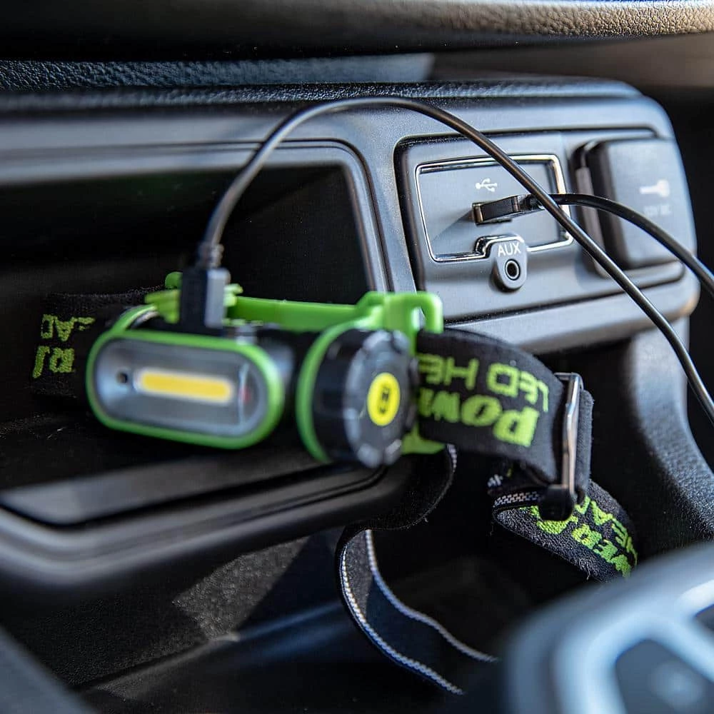 250 Lumen LED Motion-Sensor Rotatable Weatherproof Flood Headlamp with High/Low/Flashing Modes and Charger by PowerSmith - Image 2