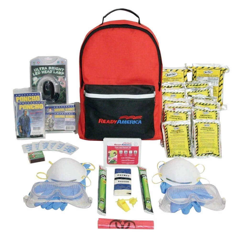 Fire/Blackout Emergency Kit 2 Person 3 Day Backpack by Ready America