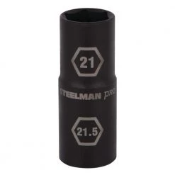 21 mm x 21.5 mm 1/2 in. Drive 6-Point Thin Wall Impact Flip Socket by STEELMAN PRO