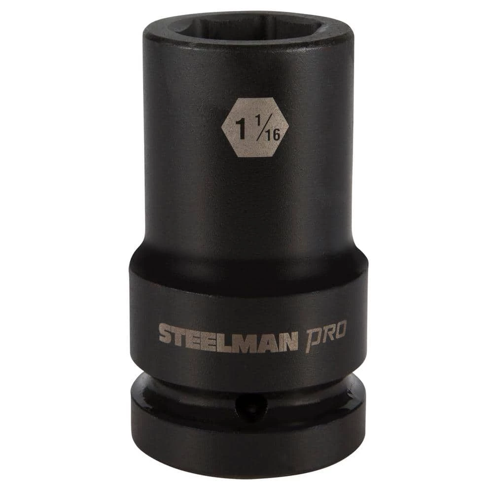 1 in. x 1-1/16 in. 6 Point Drive Impact Thin Wall Deep Socket by STEELMAN PRO