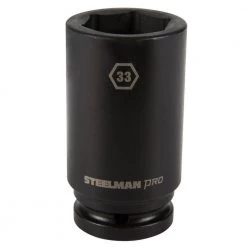 3/4 in. Drive 33 mm 6 Point Impact Socket by STEELMAN PRO