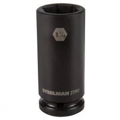 3/4 in. Drive 1-1/16 in. 6-Point Thin Wall Deep Impact Socket by STEELMAN PRO