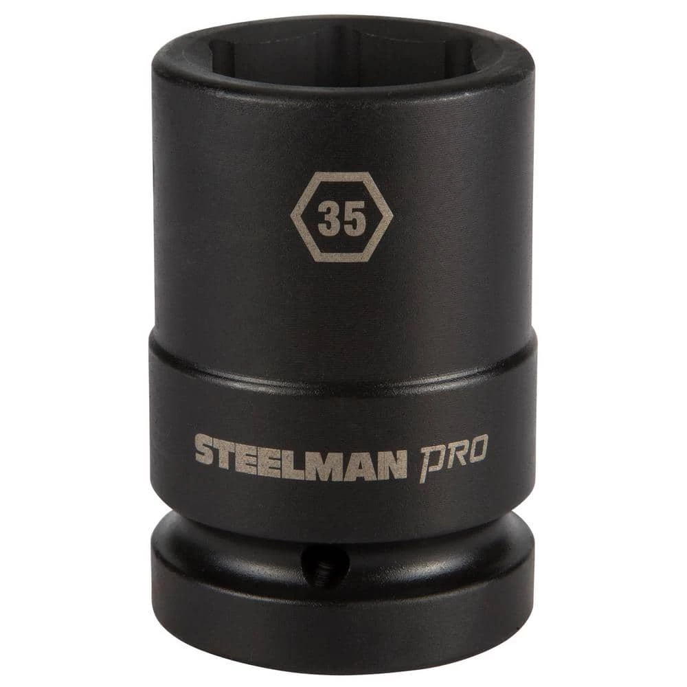 1 in. Drive Impact 6 Point 35 mm Thin Wall Deep Socket by STEELMAN PRO