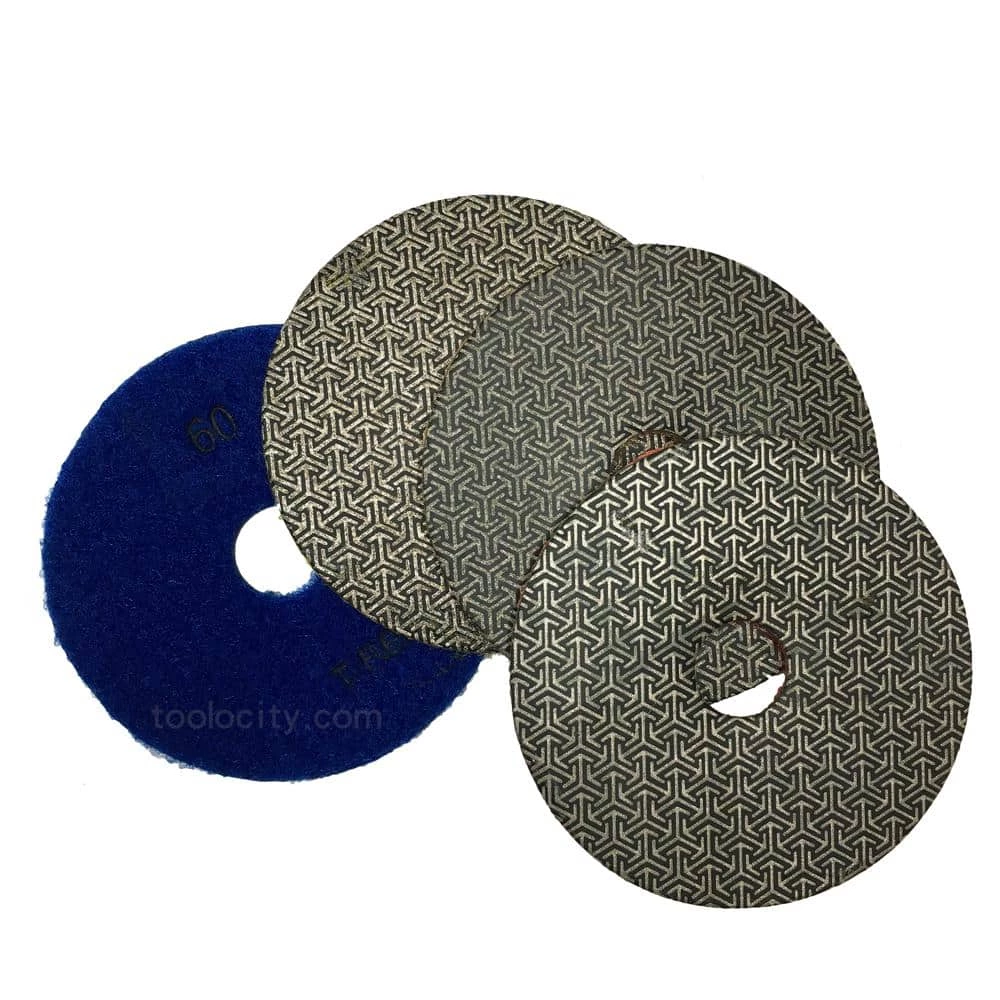 3 in. Electroplated Diamond Polishing Pads (Set of 4) by T-REX