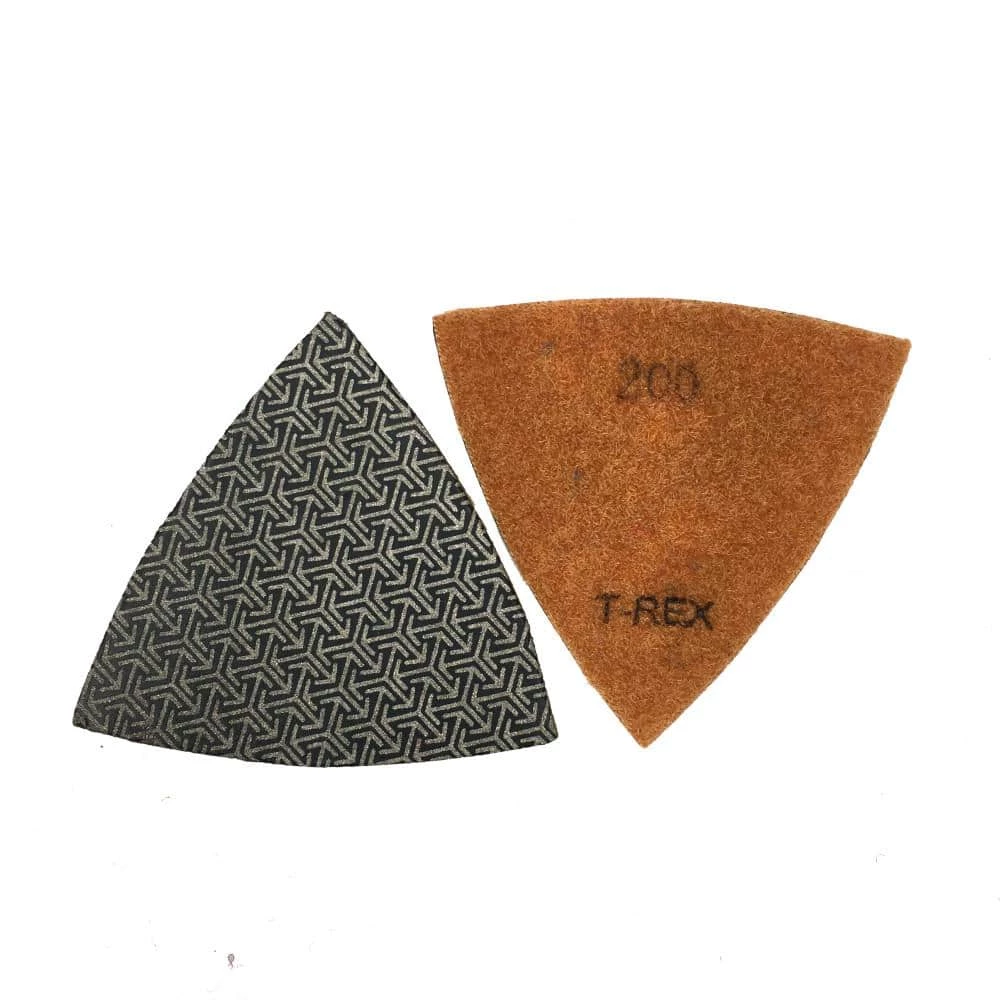 3 in. Triangle Shaped Diamond Polishing Pad (Set of 4) by T-REX - Image 4
