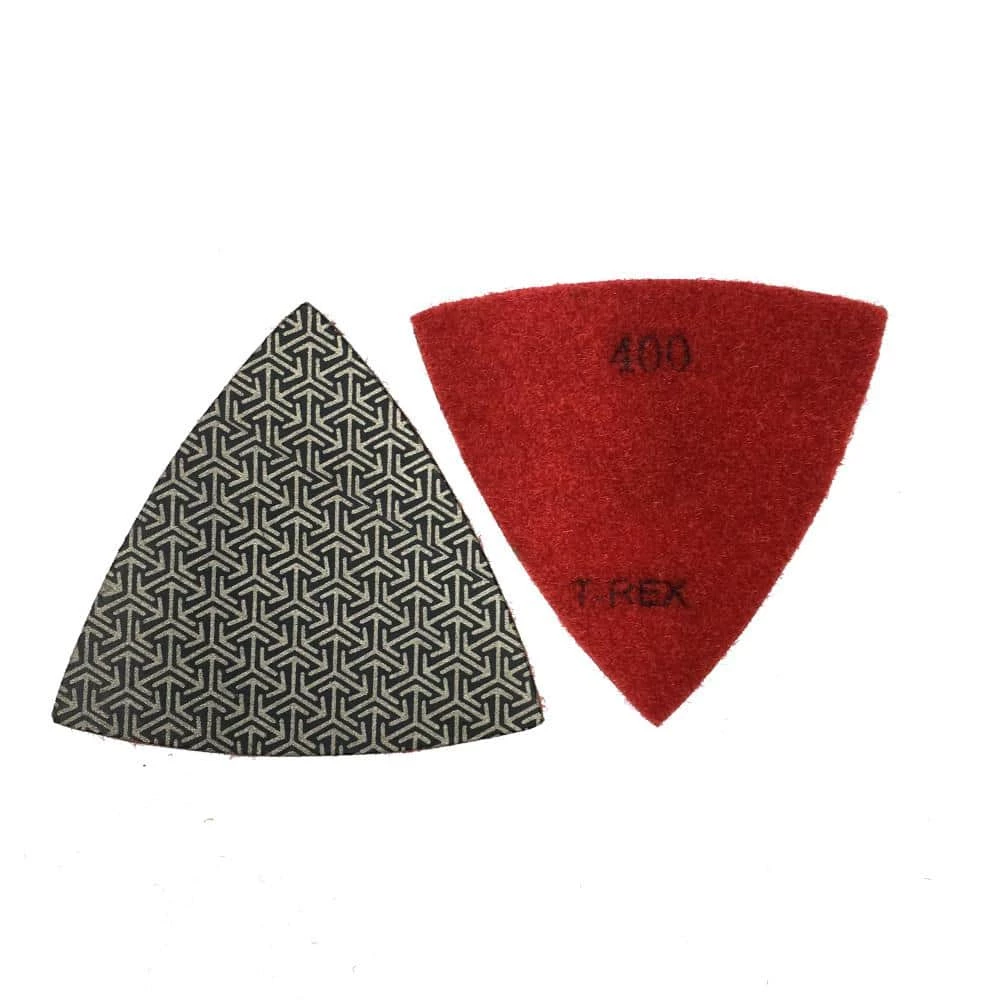 3 in. Triangle Shaped Diamond Polishing Pad (Set of 4) by T-REX - Image 5